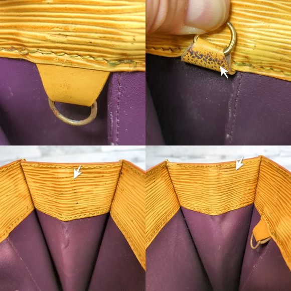 LOUIS VUITTON Large Citron Yellow Epi Leather Tote Handbag - Picture 13 of 14